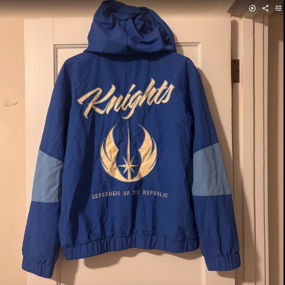 Star Wars Jedi Knights Throwback Windbreaker NWT - Picture 6 of 6